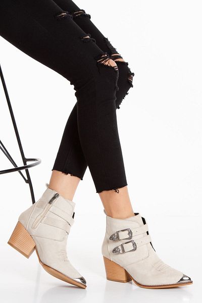derithy Boots Suede Beige Women