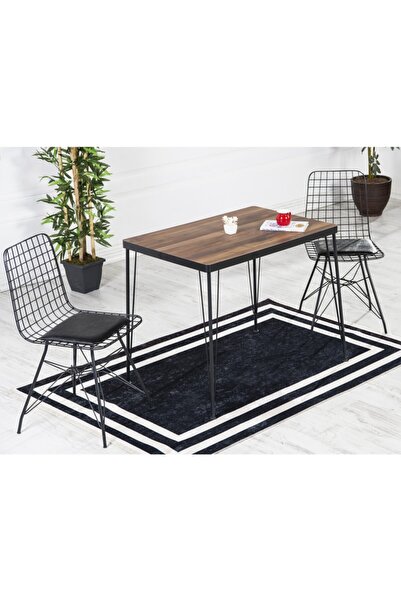 AVVİO Rixos 2 Kişilik Yemek Masası Takımı-mutfak Masası Takımı-akça 60x90 Ova...