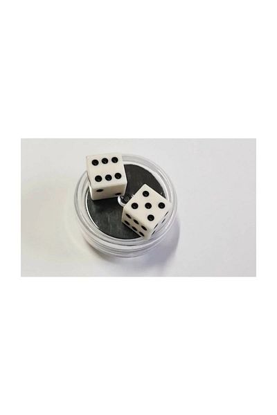 OTTOMAN GAMES Handmade Black-white Real Bone Backgammon Dice (But Cut)