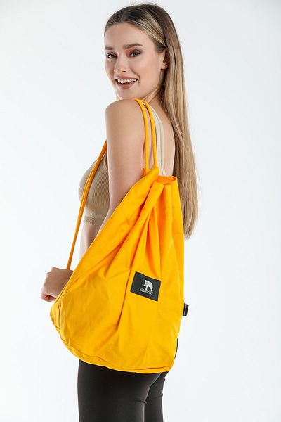 ELEPHANT ÇANTA Unisex Yellow Canvas Drawstring Backpack