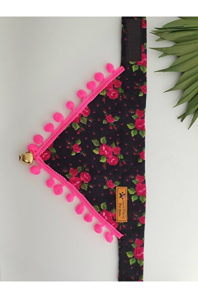 Loyal Friend Store Pembe Çiçekli Pazen Köpek Fuları (20-35 Cm)