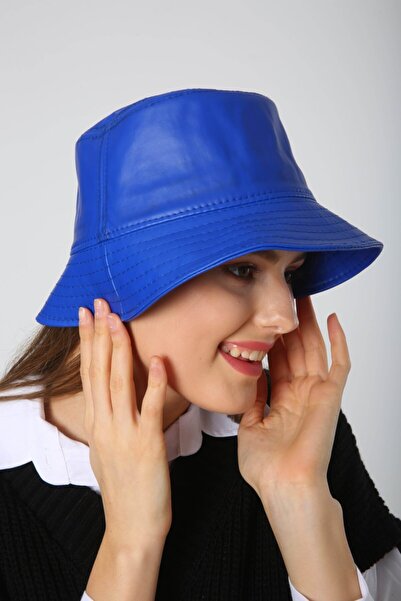 FELLMENS Pălărie de damă Lux Leather Saks Blue Bucket