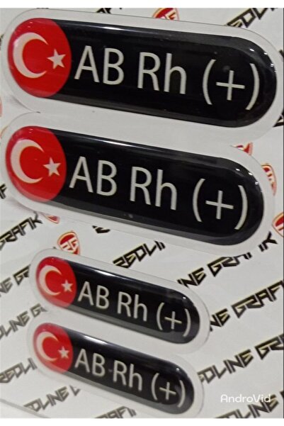 3M Damla Kan Grubu Sticker Siyah 4 Adet Hediyeli Ab Rh Pozitif