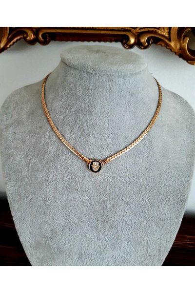 bi dünya saat aksesuar Zircir Figured Necklace