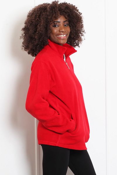 ModaCanel Moda Canel Red Unisex Fleece Coat