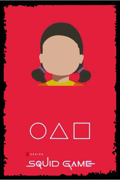 hediyeniburadabul Hbb Squid Game Design Wooden Table