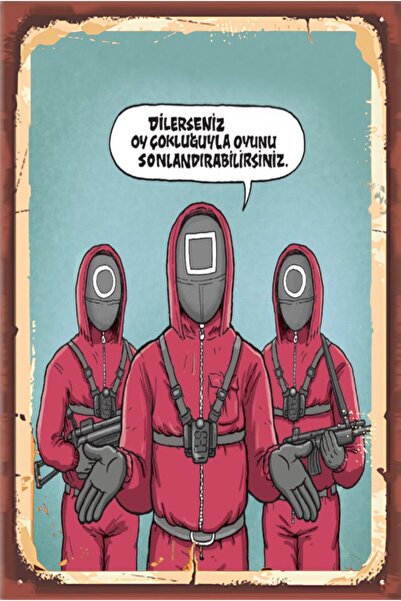 hediyeniburadabul Hbb Squid Game Design Tablou din lemn