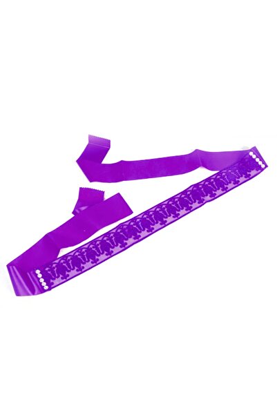 KAZIM ALIÇ Gelin Beli Kemeri Kuşağı Simli Mor 180 Cm