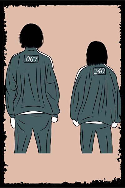 hediyeniburadabul Hbb Squid Game Design Tablou din lemn