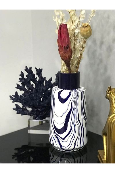 Mirsa Global مزهرية سيراميك مرسومة يدويًا