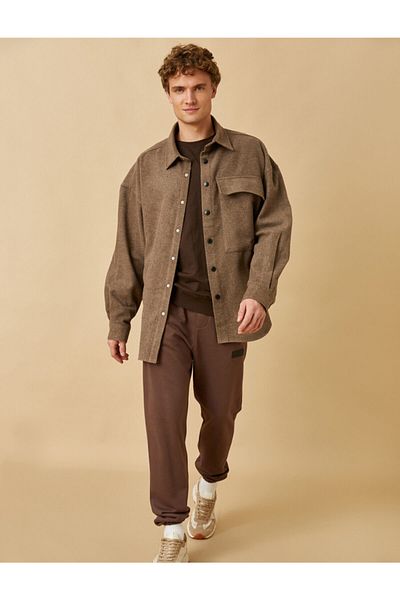 Koton Stamp Shirt Jacket