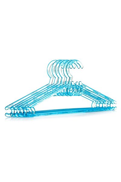 ebebek Hello Baby Crystal Transparent 6-Piece Clothes Hanger