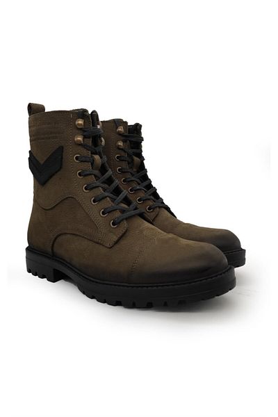 Hammer Jack Δερμάτινες ανδρικές μπότες Khaki Nubuck - 17640