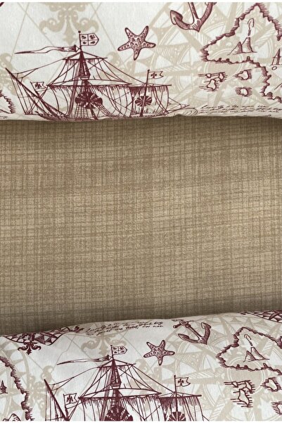 Alla Turca Double Duvet Cover Set Marine Milk Coffee Plain Battal Bed Sheet