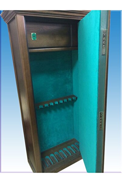 ÇELİK KASA DÜNYASI 10 Tüfeklik Çelik Kasa Kilitli Ahşap Kaplama Çelik Tüfek K...