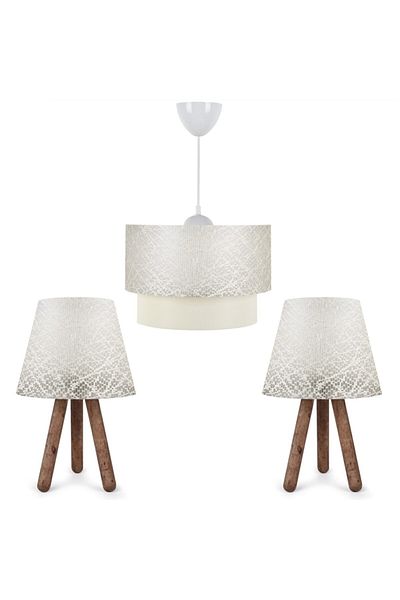 HOMİNG AYD-1869 Model Triple Chandelier Set