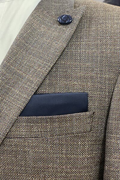 Quesste Accessory Синя чоловіча хустинка - готова, складена, кишенькова