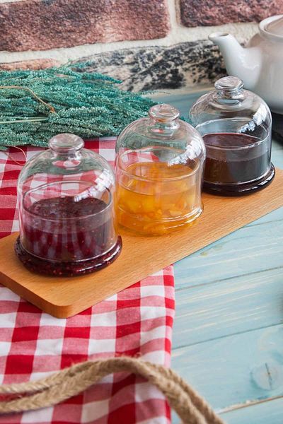 JOY KİTCHEN Piero Jam Bowl with Wooden Stand 3XP98973 UP00208