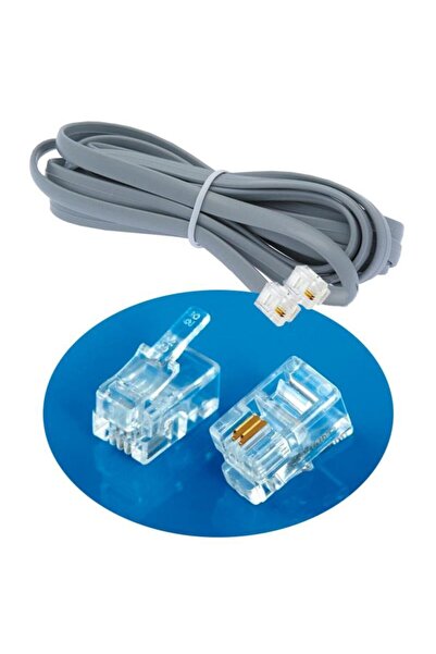 KEEPRO 6p2c 2 دبوس سلك الهاتف المقبس 5 متر