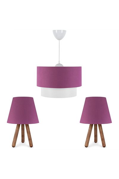 HOMİNG AYD-1926 Model Triple Chandelier Set