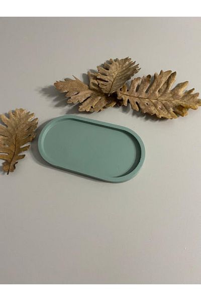 Orange Atelier Διακοσμητικό Οβάλ Μπετόν Πιάτο Μπετόν Κοσμήματα Πιάτο Κερί Πιάτο Κεριού Organizer