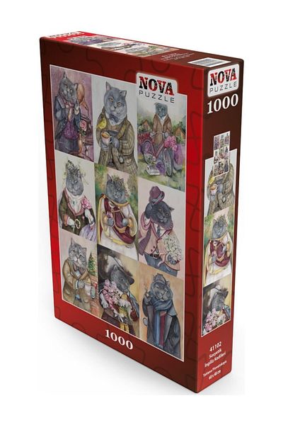 Nova Puzzle 1000 Pieces Socialite English Cats - Tatiana Plovetskaya