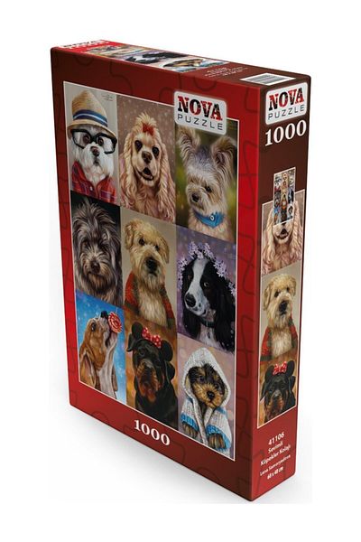 Nova Puzzle نوفا 1000 قطعة لغز مجمعة للكلاب اللطيفة