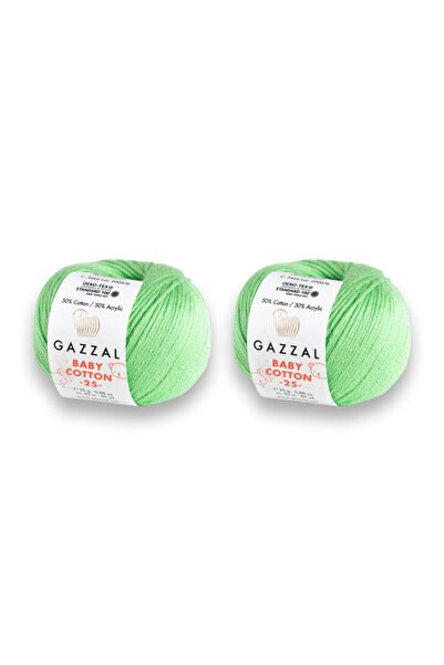 Gazzal Baby Cotton 25 gr Amigurimi, Punch El Örgü Ipi Taka Yarn (3466)