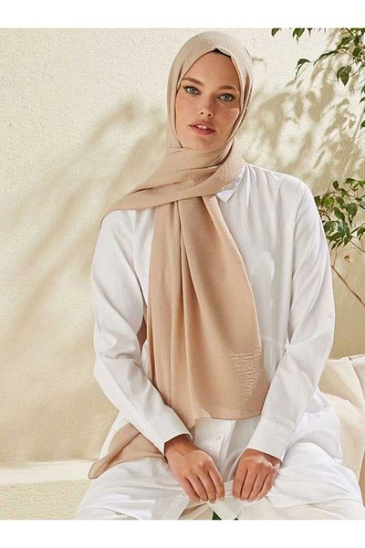 Nilbutik Beige Cazz Shawl