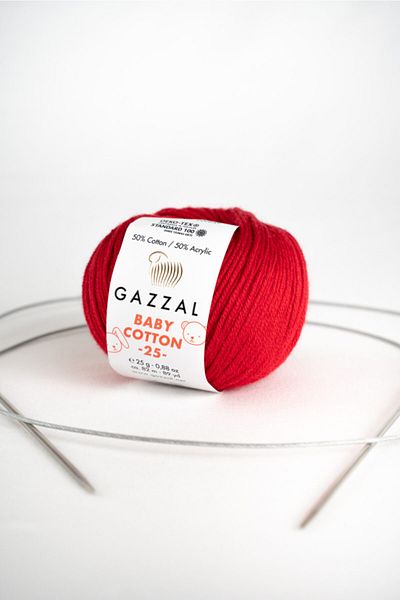 Gazzal Baby Cotton 25 gr Amiguri, Punch Hand Knitting Yarn Taka Yarn (3439)