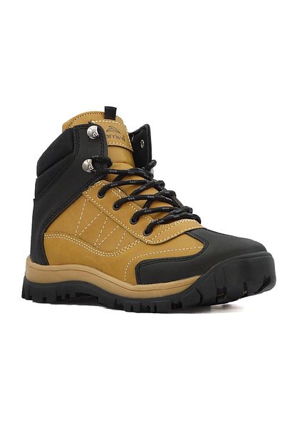 LETAO Boy's Cold Resistant Zippered Thermal Lining Tan Crazy Trekking Boots