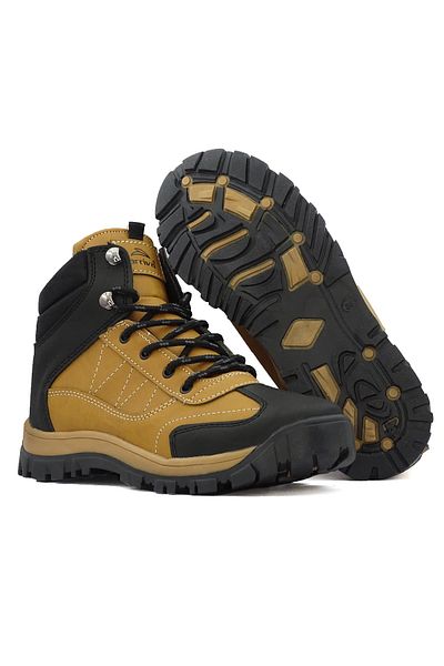 LETAO Boy's Cold Resistant Zippered Thermal Lining Tan Crazy Trekking Boots