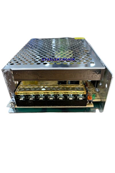ATAELEKTRONİK Metal Kasa 12v 10a 12 Volt 10 Amper Adaptör Şarj Şarz Aleti Cihazı Kalın Metal Kasa Trafo Tırafo