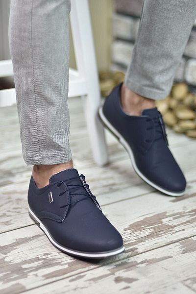 Riccon Marineblau Weiß Herren Casual0012211