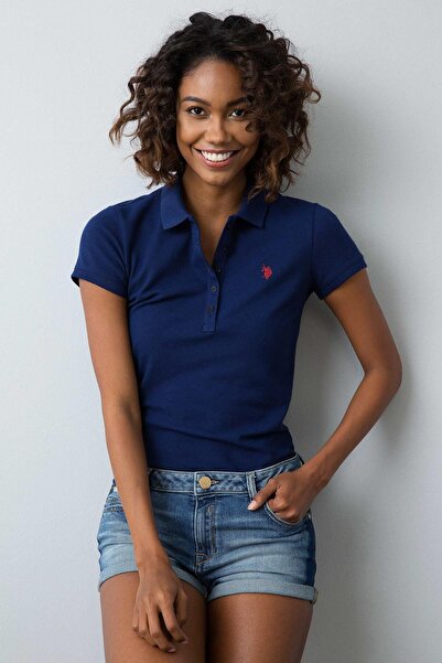 U.S. Polo Assn. قاعدة. بولو أسن. تيشيرت بياقة بولو باللون الأزرق الداكن