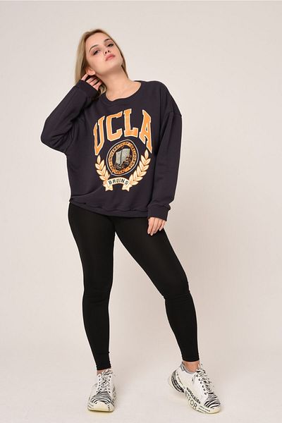 Piola Club Hanorac oversize imprimat pentru femei