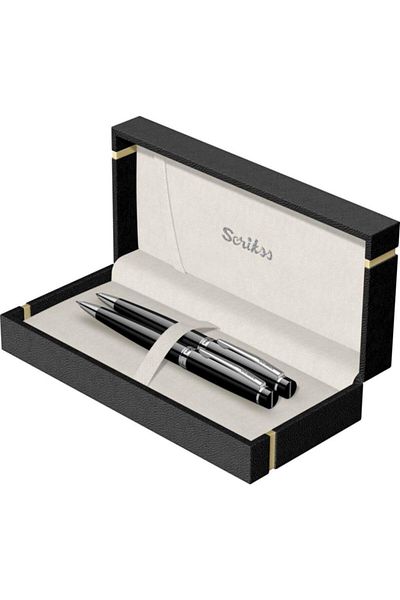 Scrikss Chrome Black Pen Set