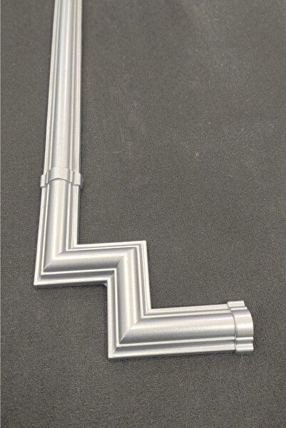 DECOZZA Gümüş-3 Cm Çita Uyumlu Dekoratıf M Köşe Motifi