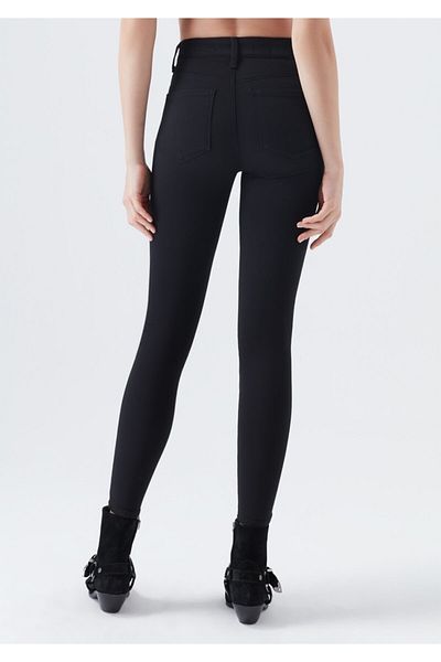 Terranova Natalie Blugi negri cu talie super înaltă E.x.t.r.a S.i.m.s.i.y.a.h S.o.l.m.a.z Slim Fit (COMERȚER)