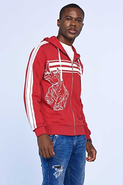 ECKO UNLTD Ανδρικό φούτερ Henry με κόκκινο εμπριμέ φερμουάρ