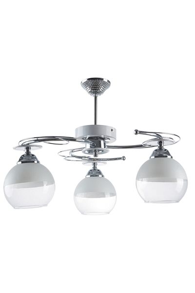 Uçar Sadem 3-Piece White-transparent Glass Chandelier