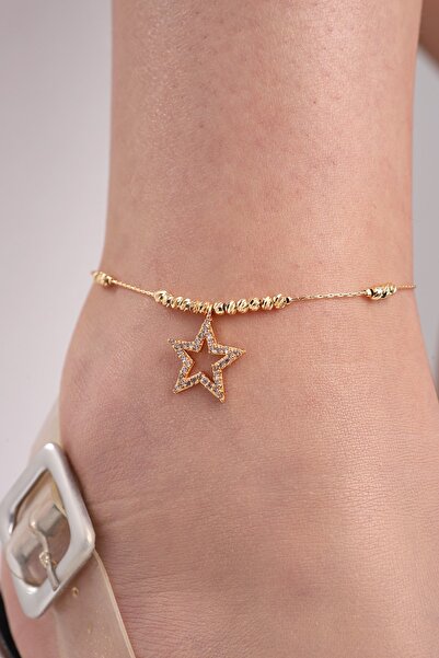 Bilsen Store Kadın Altın Kaplama Zirkon Taşlı Dorika Toplu Yıldız Halhal