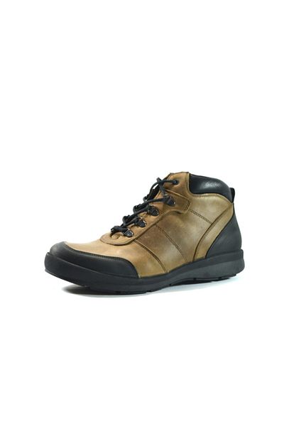 KOMCERO 4466 Ανδρικές μπότες casual από γνήσιο δέρμα Olive