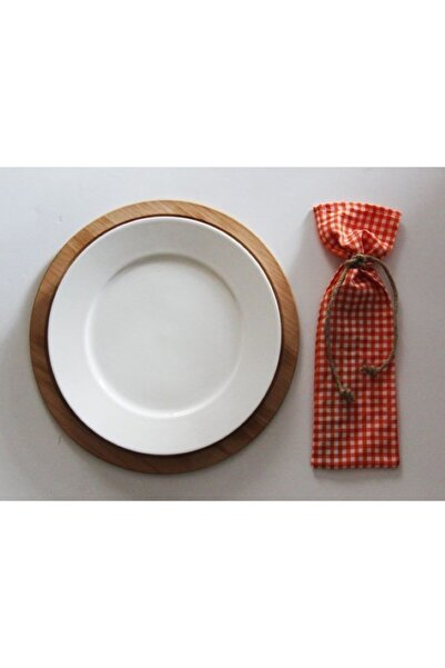 Çizgikare Husă portautofagie Gingham portocalie (prețul este pentru 4 bucăți)