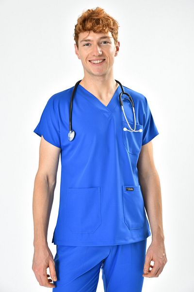 Owlet Medikal Set uniformă pentru asistentă chirurgicală albastră Lycra