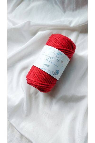 Çikoleyt Design Macrame Thread - 3 Mm Screening 250 Gr - Red