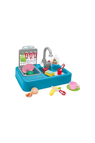 KILIÇLAR TOYS Modern Lavabo Gerçek Su Akan Çeşme Mavi Renk