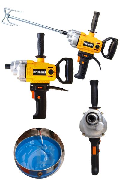 STEİNER Mix-2800 Watt Germany Technology Bakır Sargı 6 Kademeli Alçı Boya Ve Harç Karıştırıcı Mikser