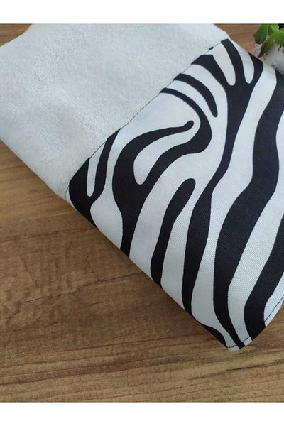 Çeyiz Bahçesi Βελούδινη πετσέτα Zebra Cream