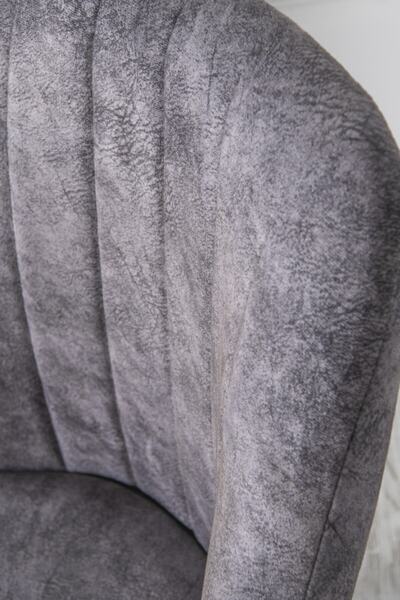 AVVİO Erva Ceviz Ayaklı Gold Sandalye Gri